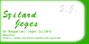 szilard jeges business card