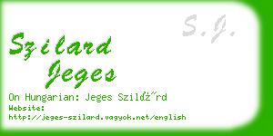 szilard jeges business card